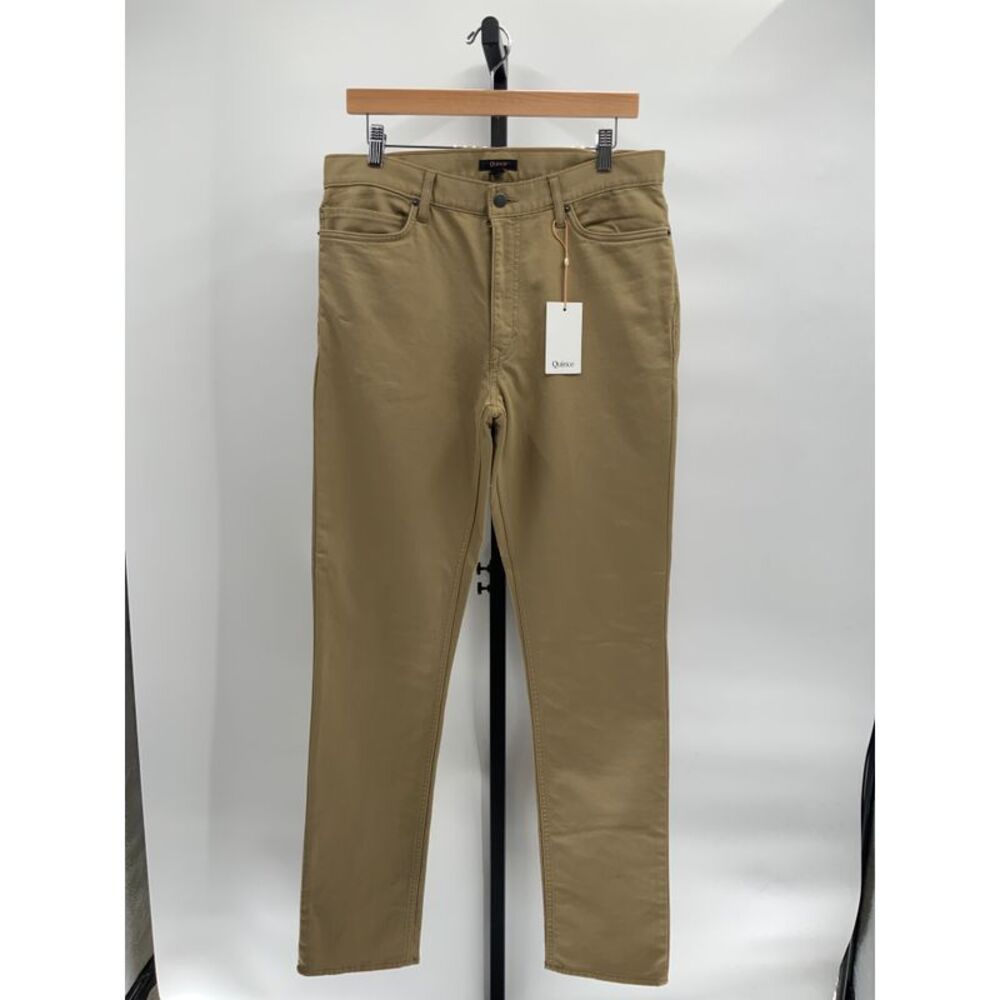 Quince Men's Comfort Stretch Traveler 5-Pocket Pants - Straight Khaki 32X34 - Picture 2 of 2